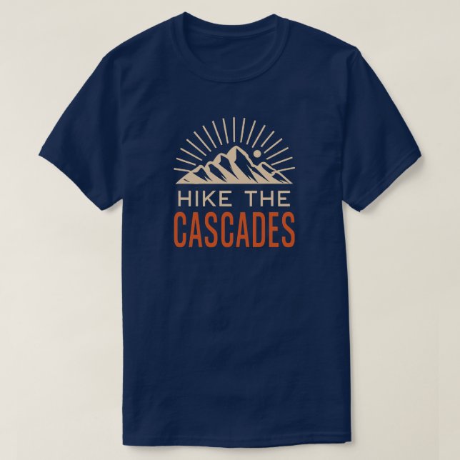 Wandern Cascades Sunburst T-Shirt (Design vorne)