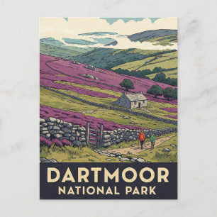 Wandern Dartmoor Nationalpark Reisen Postkarte