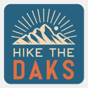 Wandern Der Sonnenaufgang der Daks Quadratischer Aufkleber