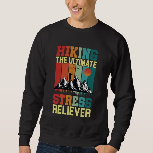 WANDERN DER ULTIMATE STRESS RELIEVENT, Wanderfreun Sweatshirt (Vorderseite)