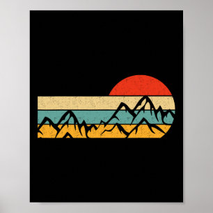 Wandern Design Herren Wald Retro Outdoor Berg W Poster