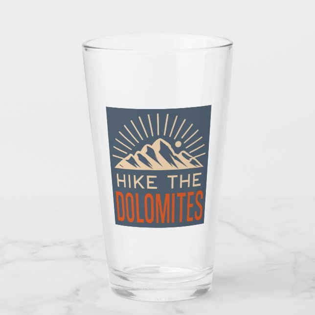 Wandern Dolomiten Italien Sunburst Glas (Vorderseite)