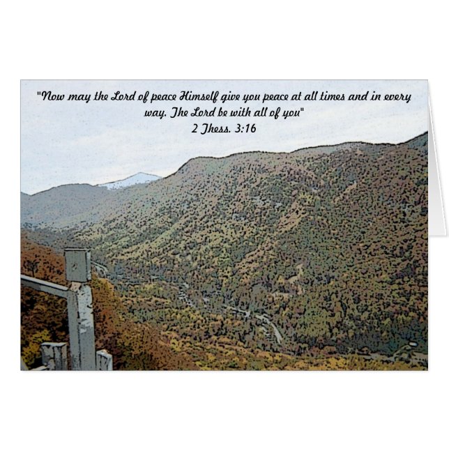 Wandern durch die Berge 2 Thess 3:16 (Vorderseite (Horizontal))