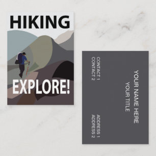 Wandern Entdecken Berge Wandern Visitenkarte