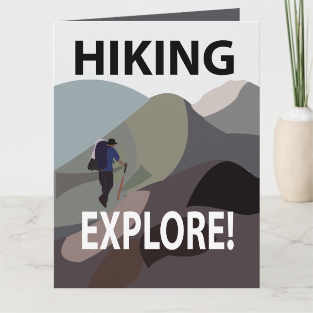 Wandern Erkundung Berge Wandern Karte (Vorderseite)