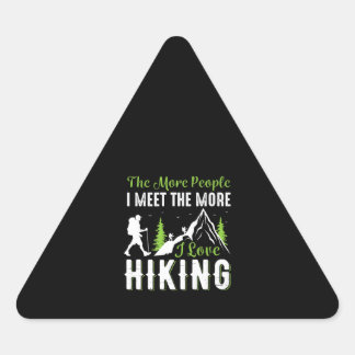 Wandern Funny Vacation Wandern Berg Grafik Dreieckiger Aufkleber