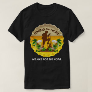 Wandern für Hopfen dunkles T-Shirt u.