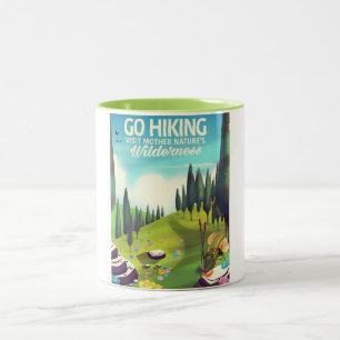 Wandern gehen! zweifarbige tasse