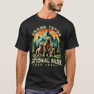 Wandern Grand Teton Nationalpark Wyoming Grizzlybä T-Shirt