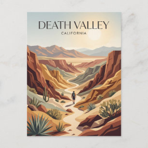 Wandern im Death Valley National Park Kalifornien Postkarte