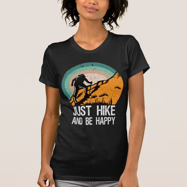 Wandern im Freien Abenteuer Wandern Retro T-Shirt (Vorderseite)