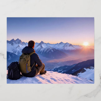 Wandern im Freien Entdeckungsgebirge Natur Folien Feiertagspostkarte