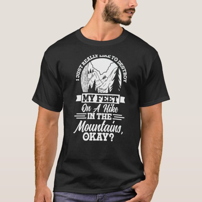 Wandern im Gebirge Wandern Camper Natur Hallo T-Shirt (Vorderseite)