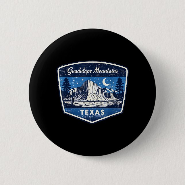 Wandern im Guadalupe Mountains Texas Nationalpark Button (Vorderseite)
