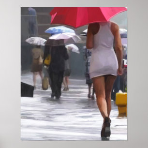 Wandern im Regen Poster