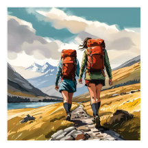 Wandern im schottischen Hochland Print