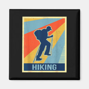 Wandern im Vintage-Retro-Stil Magnet