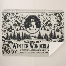 Wandern im Winter Wonderland Snowman Sherpadecke