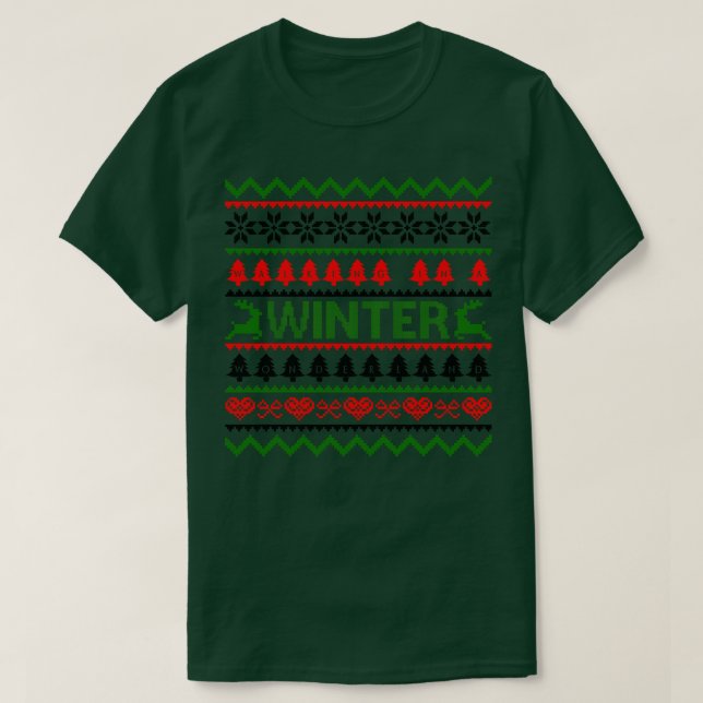 Wandern im Winterwunderland T-Shirt (Design vorne)