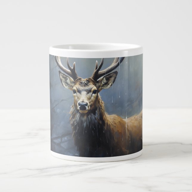 Wandern in der Natur: Majestic Deer Jumbo-Tasse (Vorderseite)