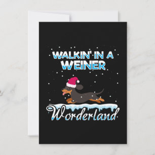 Wandern in einem Weiner Wonderland Xmas Dankeskarte