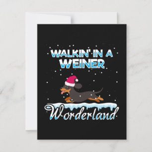 Wandern in einem Weiner Wonderland Xmas Mitteilungskarte