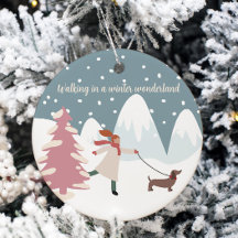 Wandern in einem Winter Wonderland Dog Haustier Th