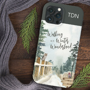 Wandern in einem Winter Wonderland Landschaft Mono Case-Mate iPhone Hülle