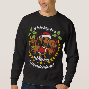 Wandern in einer Dackel Wunderland Santa Dackel Hu Sweatshirt