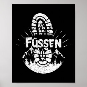 Wandern in Füssen Deutschland Urlaub Wanderer Poster