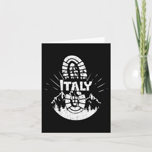 Wandern in Italien Vacation Wiker Karte (Vorderseite)