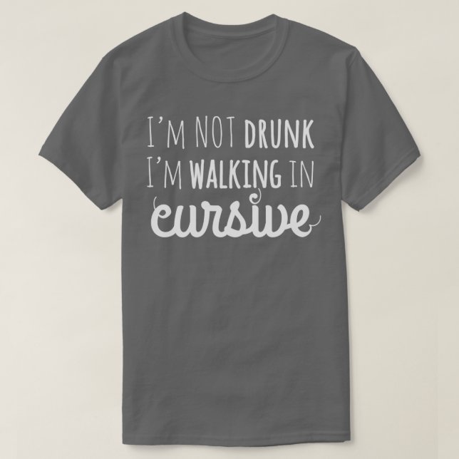 Wandern in Kursiv T-Shirt (Design vorne)