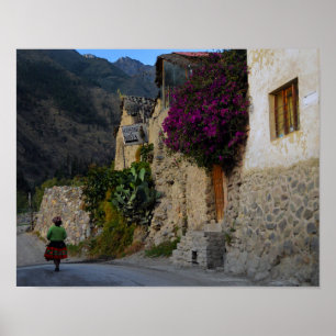 Wandern in Ollantaytambo, Peru Poster