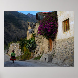 Wandern in Ollantaytambo, Peru Poster