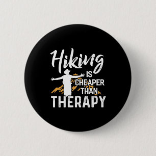 Wandern ist billiger als Therapie Button