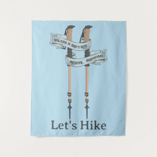 Wandern ist das beste Medikament Hippokrates Wande Wandteppich
