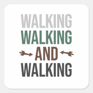 Wandern ist das beste Therapieangebot Quadratischer Aufkleber