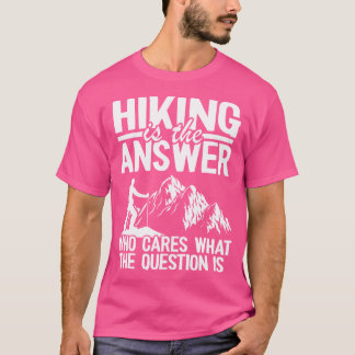 Wandern ist die Antwort auf Vintage Mountain Sonne T-Shirt