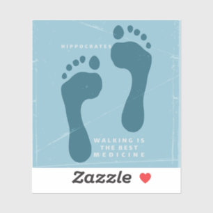 Wandern ist die beste Medizin, die Hippokrates zit Aufkleber