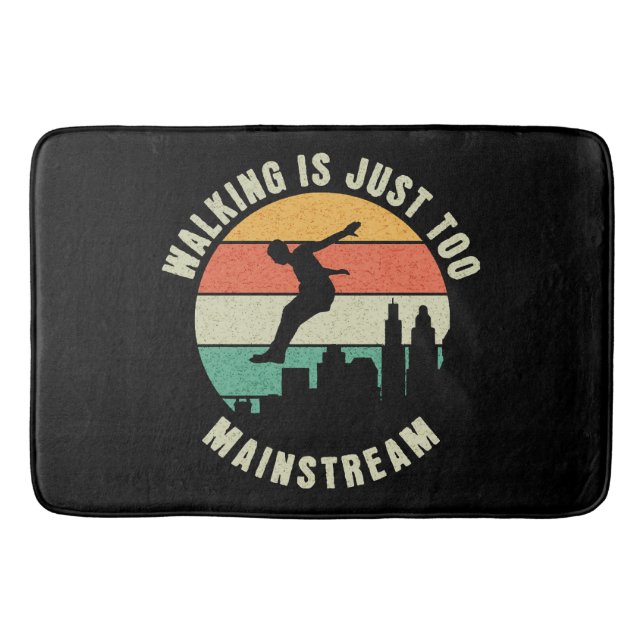 Wandern ist einfach zu Mainstream Badematte (Vorderseite)