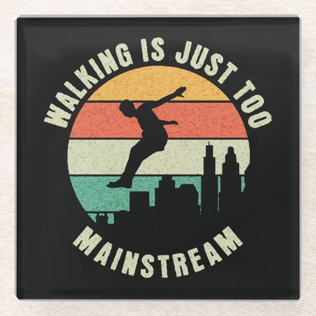 Wandern ist einfach zu Mainstream Glasuntersetzer (Vorderseite)