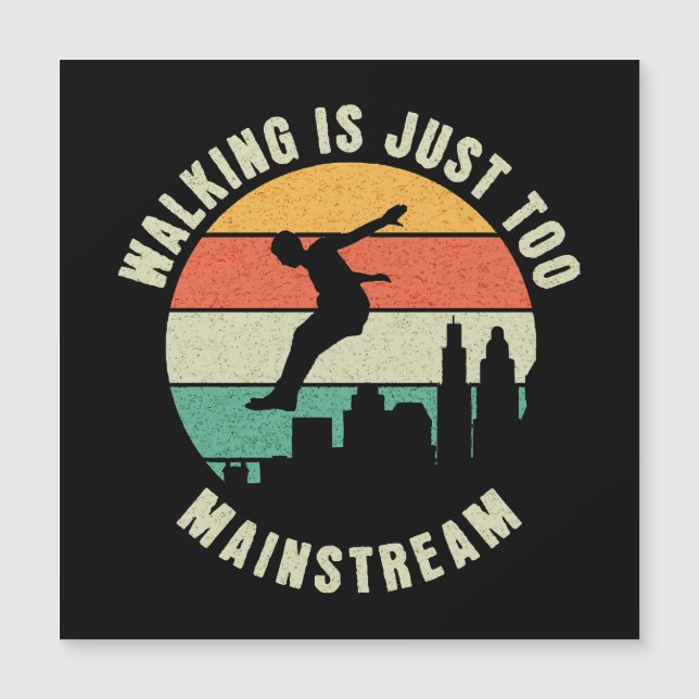 Wandern ist einfach zu Mainstream Magnetkarte (Vorderseite)