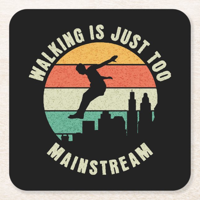 Wandern ist einfach zu Mainstream Rechteckiger Pappuntersetzer (Vorderseite)
