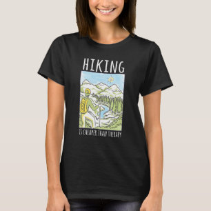 Wandern ist günstiger als Therapie Natur-Abenteuer T-Shirt