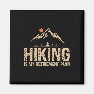 Wandern ist mein Rentenplan Wandern Lustiger Wande Magnet