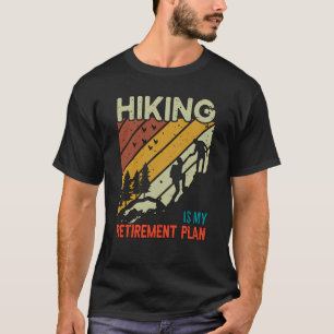 Wandern ist mein Rentplan Wandern Retro Vintag T-Shirt