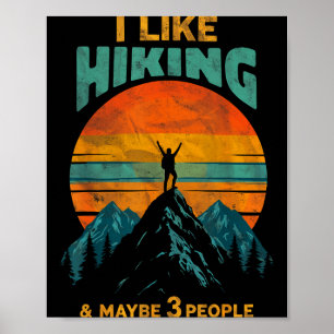 Wandern mag ich & vielleicht 3 Leute lustiger Poster