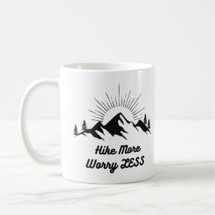Wandern mehr Sorgen weniger Camping Wandern Lover Kaffeetasse