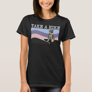 Wandern Miniaturschnauzer-Grafik-Wandern T-Shirt