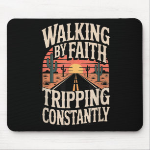 Wandern mit dem Glauben Ausflug ständig sonniges S Mousepad